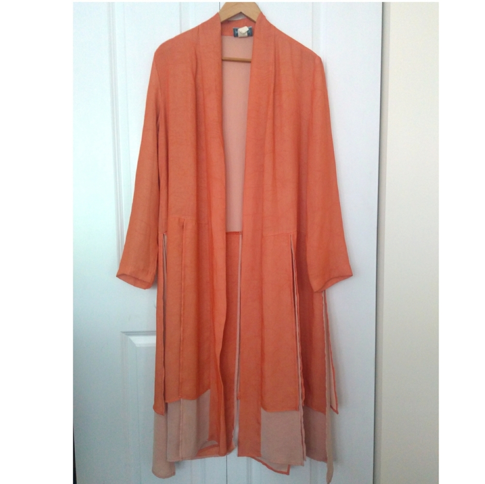 Orange Women's Long Cardigan